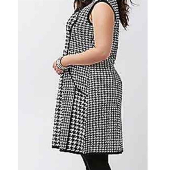 Lane Bryant Black White Houndstooth Dress 22/24 - Picture 12 of 13